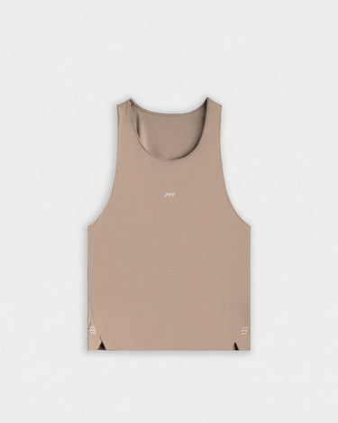 Men’s Microgrid Run Tank | Taupe -Performance Top