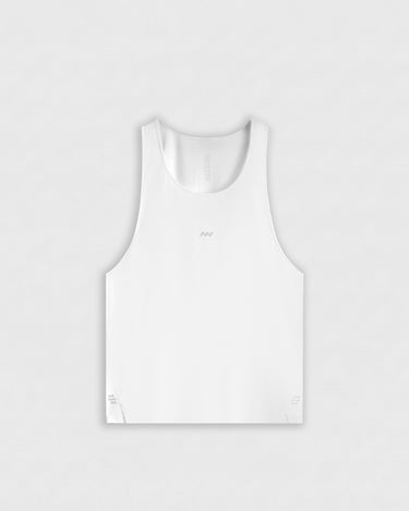 Men’s Microgrid Run Tank | White -Performance Top