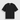 Huega House Essential Tee in Black, front view, smooth brushed cotton tee with tonal logo, standard fit