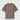 Huega House Essential Tee in Taupe, front view, smooth brushed cotton tee with tonal logo, standard fit