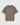Huega House Essential Tee in Taupe, front view, smooth brushed cotton tee with tonal logo, standard fit