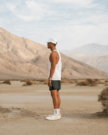 Men’s Microgrid Run Tank | White -Performance Top
