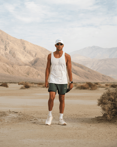 Men’s Microgrid Run Tank | White -Performance Top
