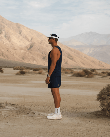 Men’s Microgrid Run Tank | Navy -Performance Top