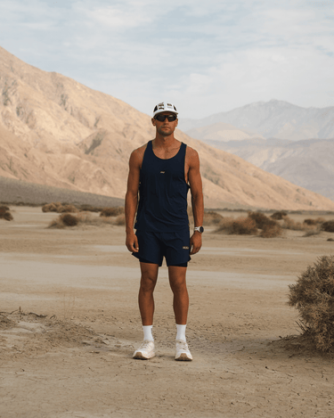 Men’s Microgrid Run Tank | Navy -Performance Top