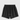 Huega House Essential Sweat Shorts in Black, front view, cotton terry shorts with drawstring waistband and tonal logo