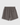 Huega House Essential Sweat Short in gray, back view showing zip pocket and tonal Huega monogram logo on men's fleece shorts.