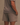 Huega House Essential Sweat Short back pocket detail. Zipper closure and tonal Huega logo on men's brown fleece shorts. 