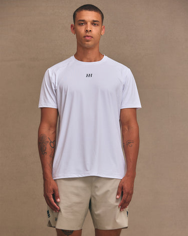 Surge Tee | White -Performance Top